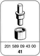 0100 - Gelenkwellenzwischenlager aus-, einbauen und Rillenkugellager erneuern   
	A. Typ 107, 114, 115, 116, 123; B. Typ 126; C. Typ 124, 201