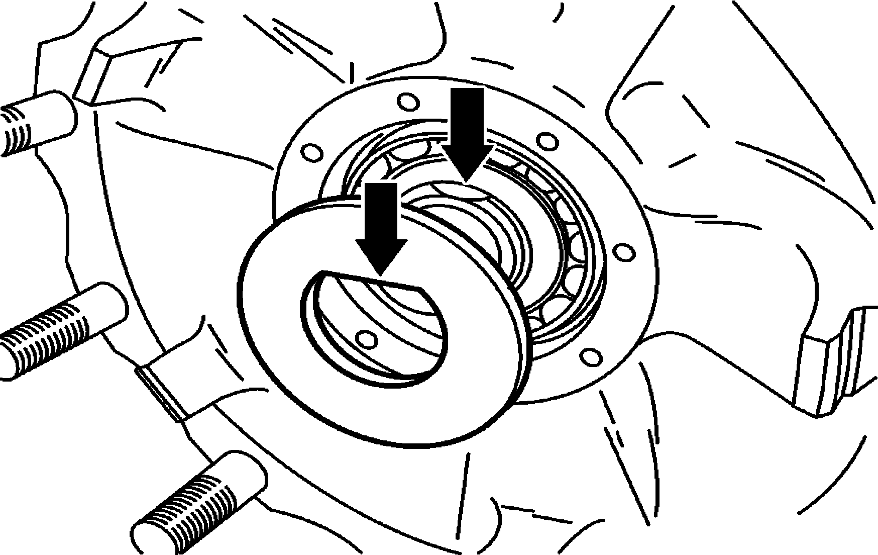 Pulling on front wheel hub