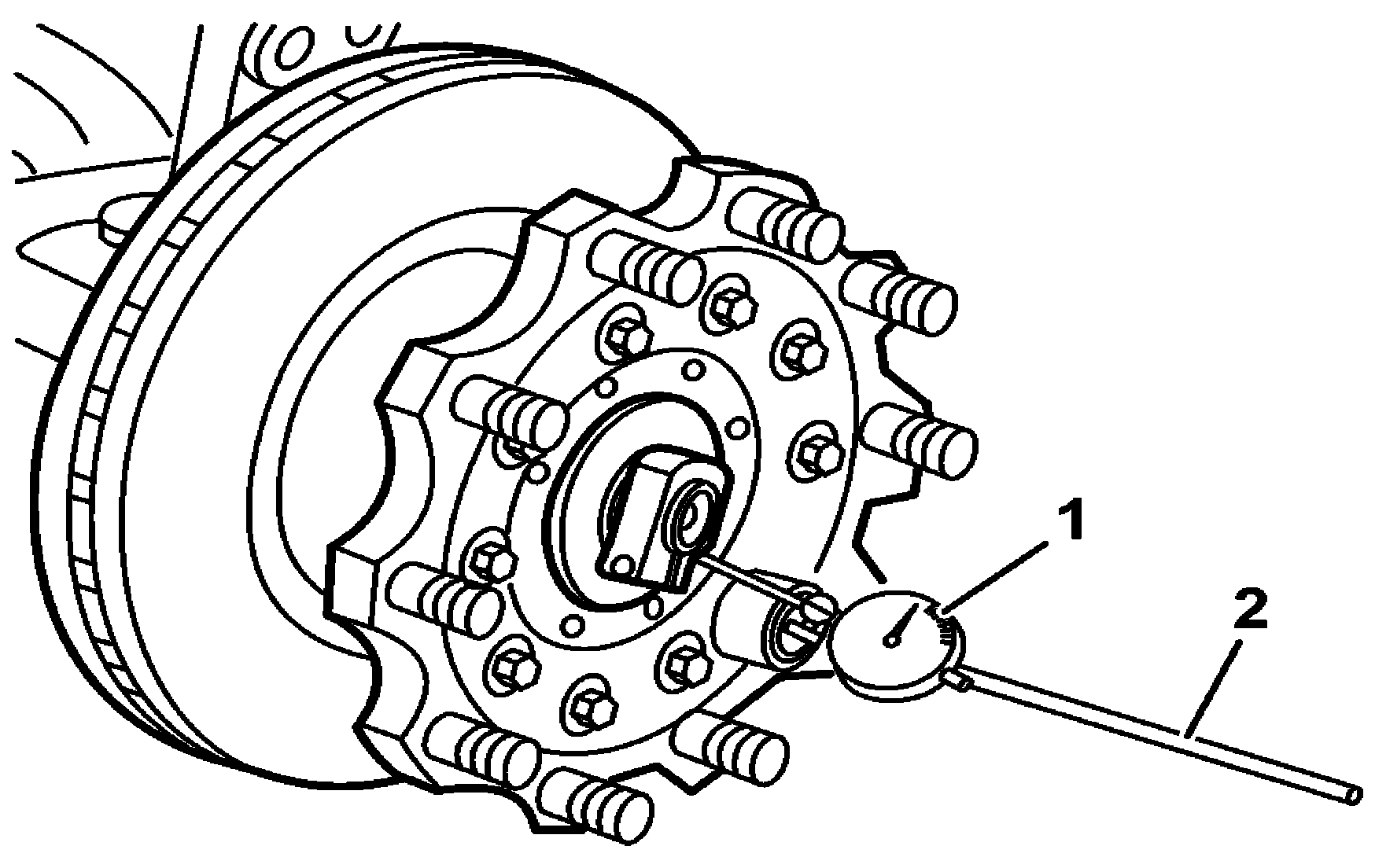 Check and adjust wheel bearing play