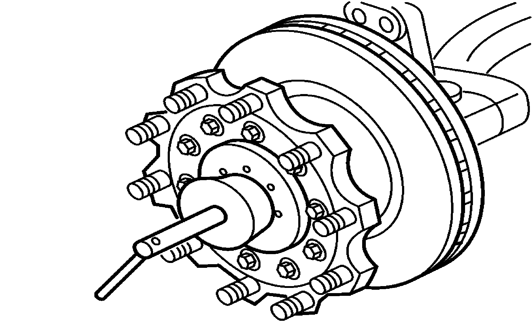 Pulling on front wheel hub
