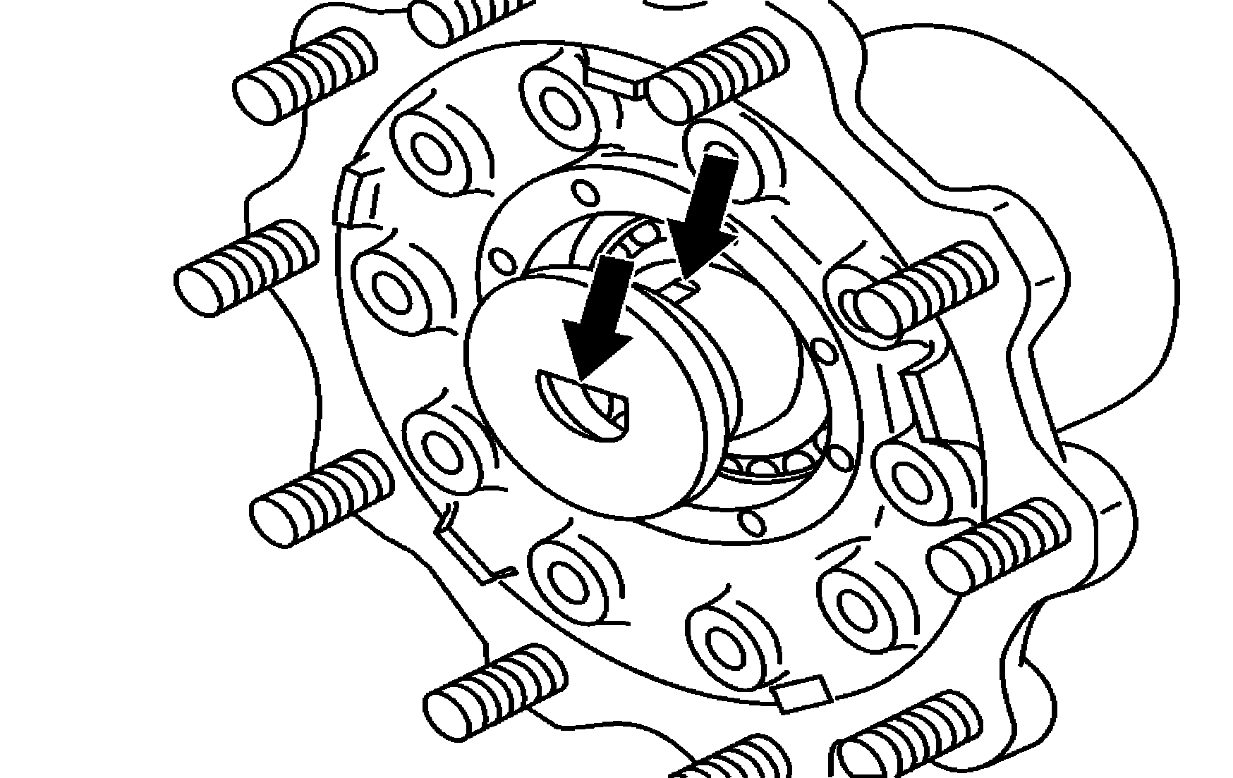 Pulling on front wheel hub