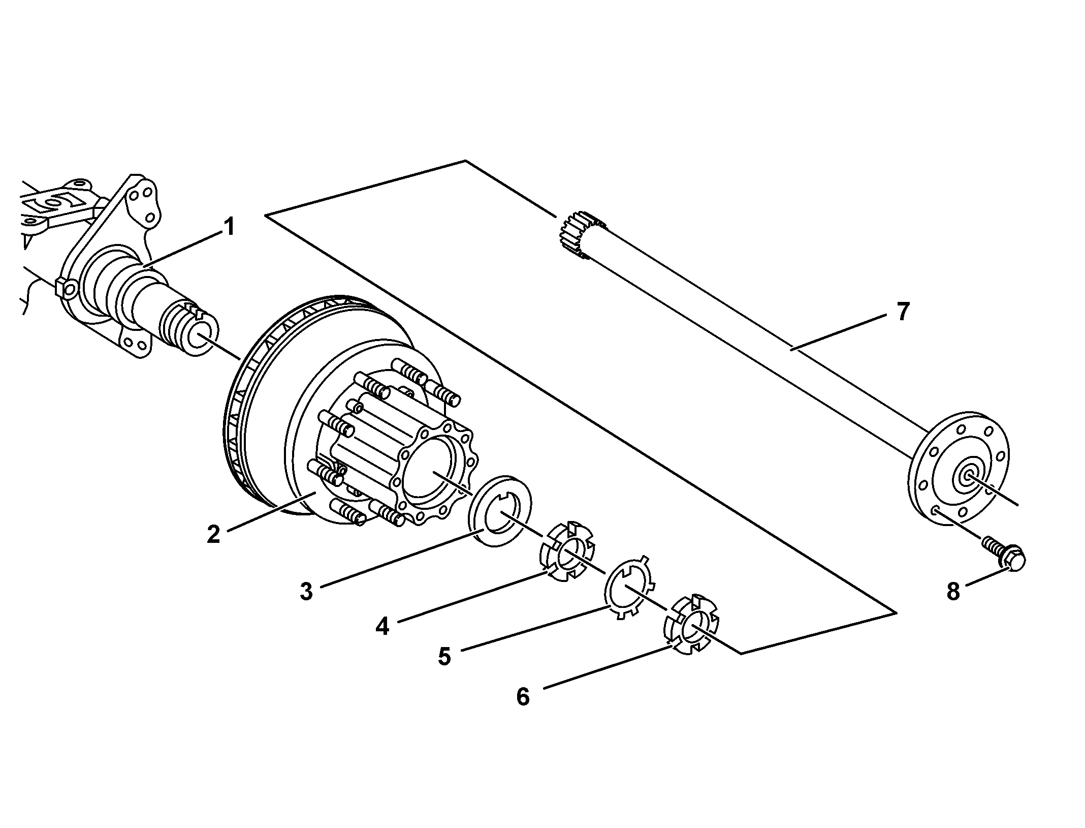 Remove/install rear wheel hub