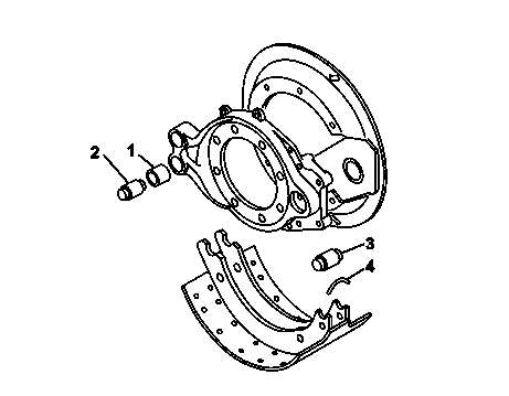 Installing brake shoe pin