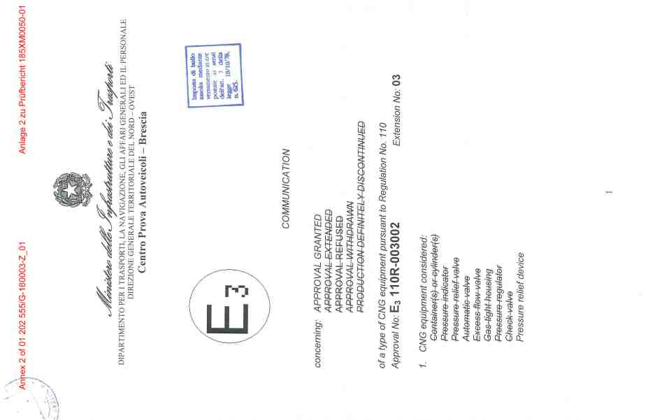 Kundendienstmaßnahme: Prüfbericht (Codewort: T1NGASDRU, Verr. Nr.: 47 920 60),  
	Bescheinigung