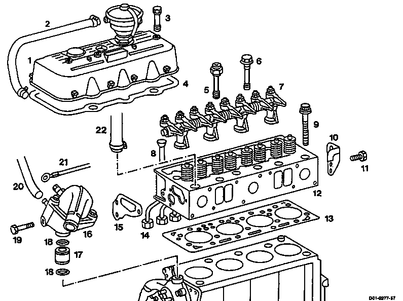 5850 - Zylinderkopf einbauen                                                    
	Motor 364, 364 A, 364 LA - T2