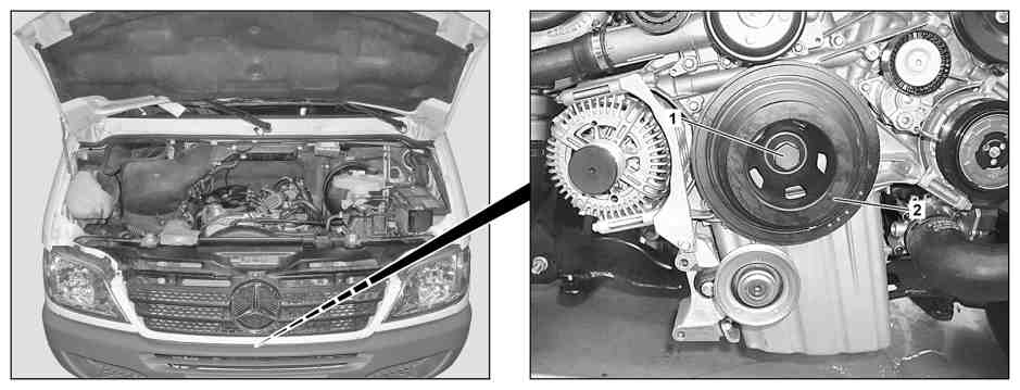 Smontare e montare la puleggia/lo smorzatore torsionale