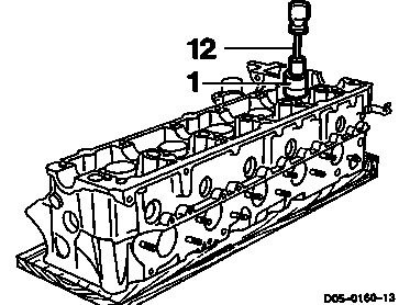 3020 - Ventilfedern aus- und einbauen - Zylinderkopf a. ausgebaut b. eingebaut  
	Motor 601.940/941, 602.940
