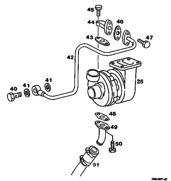 6020 - Turbolader aus- und einbauen                                             
	Motor 364 A, 364 LA - T2