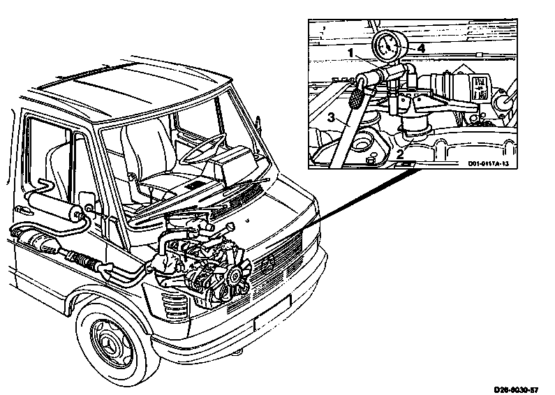 1010 - Kühlsystem auf Dichtheit prüfen                                          
	Motor 102 mit Einriementrieb - Typ 210, 310, 410 und 510