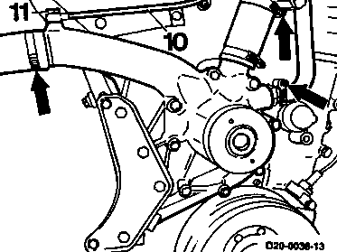 1290 - Kühlmittelpumpe aus- und einbauen                                        
	Motor 102 mit Einriementrieb - Typ 210, 310, 410 und 510