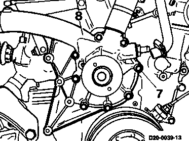1290 - Kühlmittelpumpe aus- und einbauen                                        
	Motor 102 mit Einriementrieb - Typ 210, 310, 410 und 510