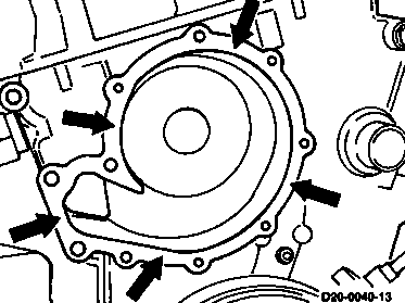 1290 - Kühlmittelpumpe aus- und einbauen                                        
	Motor 102 mit Einriementrieb - Typ 210, 310, 410 und 510