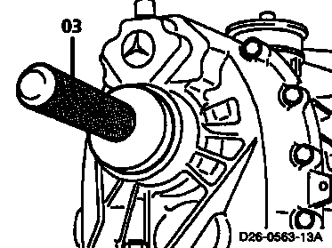 3820 - Abtriebsflansch am Getriebe abdichten                                    
	Mechanisches Getriebe G 28, Bm. 711.613 im VARIO