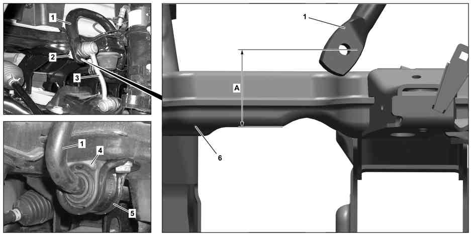Remove and install rubber bushing on front stabilizer bar