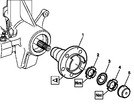 Remove/install front wheel hub