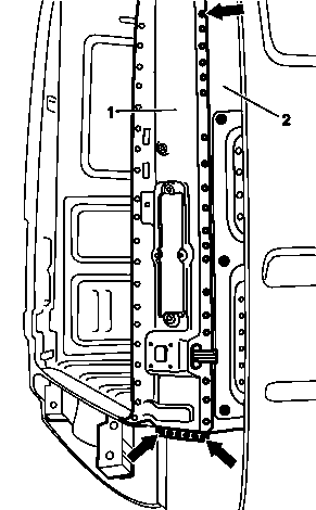 Separating right inner corner pillar paneling