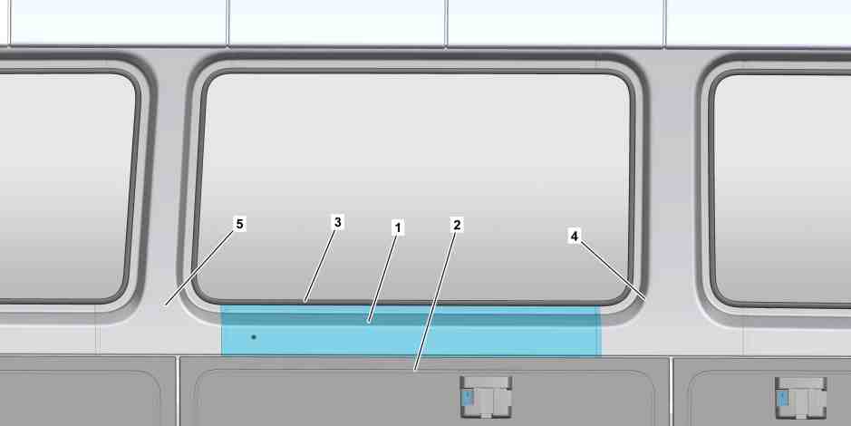 Untere Fensterrahmenverkleidung für Fenster Mitte an Seitenwand aus-, einbauen