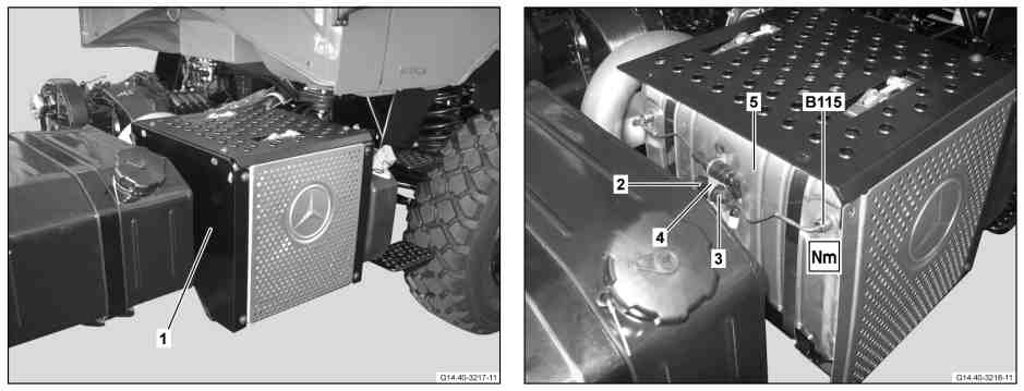 Temperatursensor vor Katalysator SCR aus-, einbauen