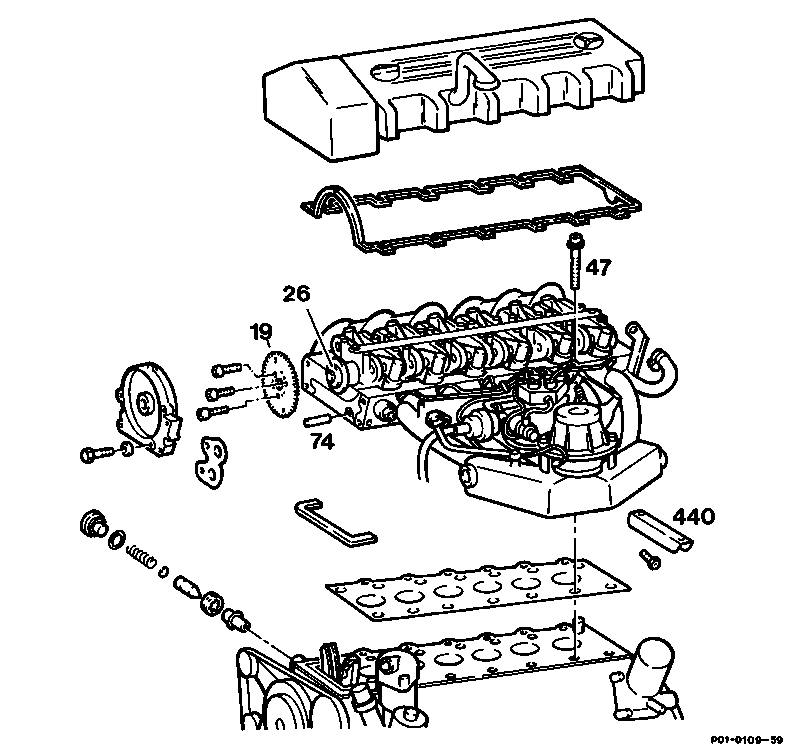 4150 - Zylinderkopf aus-, einbauen                                              
	Motor 103