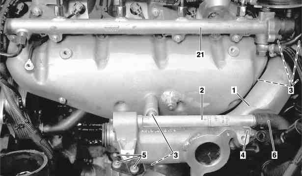 Smontare, montare il radiatore di ricircolo dei gas di scarico