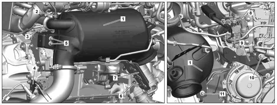 Demontáž, montáž filtru sazí vznětového motoru