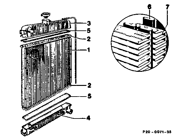 0425 - Kühler reparieren, abdichten                                             
	Motor 601, 602 (außer 602.98), 603