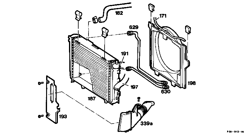 4200 - Kühler aus-, einbauen                                                    
	Motor 103,  A. Typ 107, 124, 126, B. Typ 129, 201                               
	(Abweichungen bei GW beachten)
