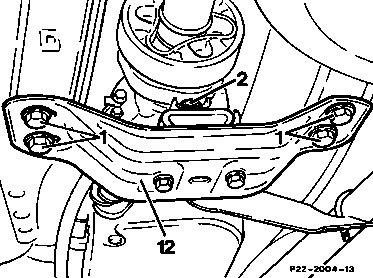 0030 - Motor aus-, einbauen (Ölfüllmenge)                                       
	Motor 102 (außer 102.983/99) Einriementrieb