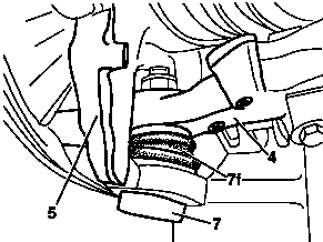 Inspect front axle joint for play, inspect rubber boots