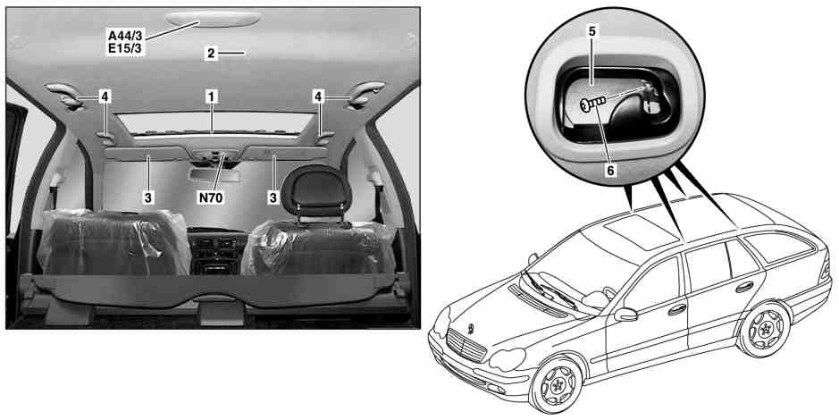 Remove/install headliner