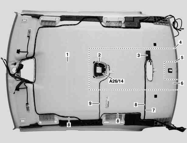 Prepare headliner for installing interior sensor
