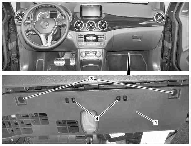 Remove/install paneling in footwell