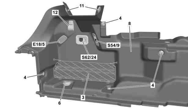 Remove/install side paneling in trunk