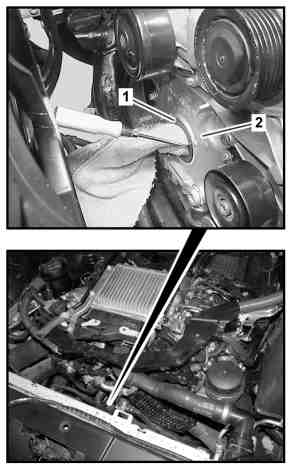 Remove/install front radial shaft sealing ring on crankshaft
