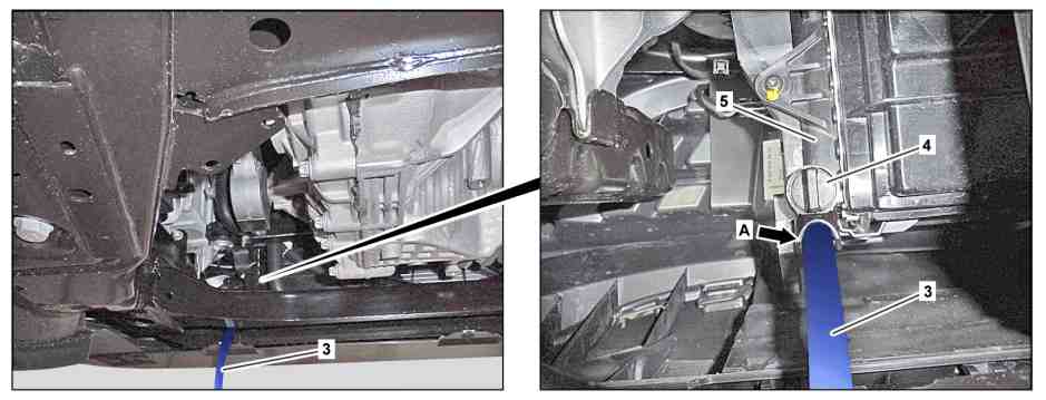 Drain/fill coolant for cooling electric motor