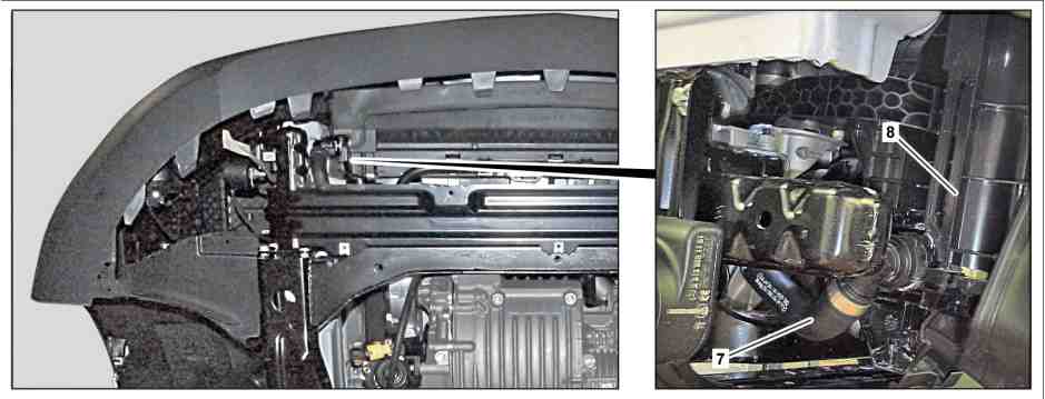 Scaricare, rifornire il liquido di raffreddamento per l'impianto di             
	raffreddamento della batteria ad alto voltaggio