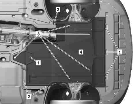Remove/install lower engine compartment lining