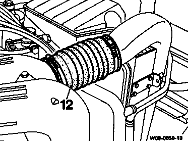 8621 - Ladeluftrohr aus- und einbauen                                           
	Motoren OM 441 bis 443 LA - Euro I
