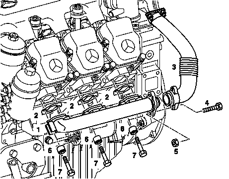 Remove/install exhaust manifold