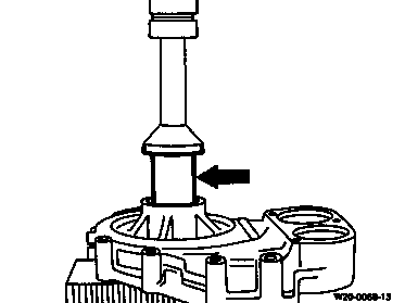 1401 - Kühlmittelpumpe zerlegen und zusammenbauen                               
	Motor OM 441, LA; 442, A, LA; 443, A, LA; 444 A, LA