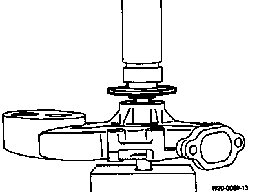 1401 - Kühlmittelpumpe zerlegen und zusammenbauen                               
	Motor OM 441, LA; 442, A, LA; 443, A, LA; 444 A, LA