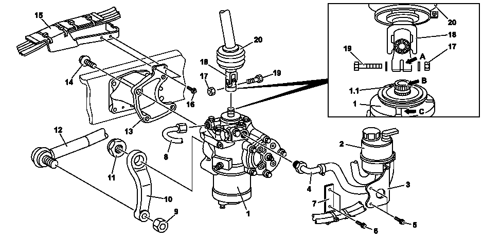 Remove/install steering gear
